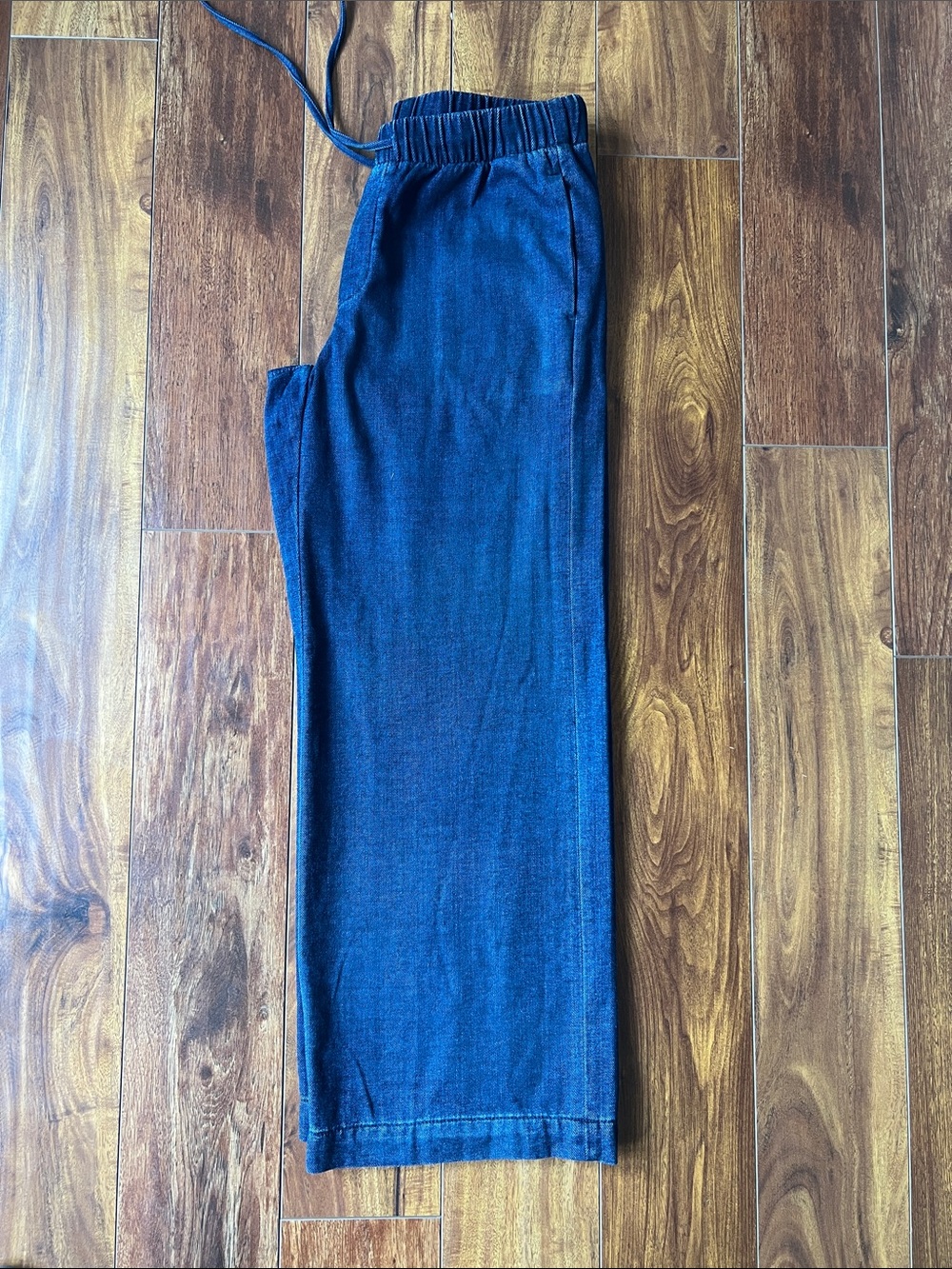 American Eagle Outfitters Women's Dark Blue Wide Leg Jeans